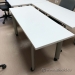 White Rolling Training Table w/ Silver Legs